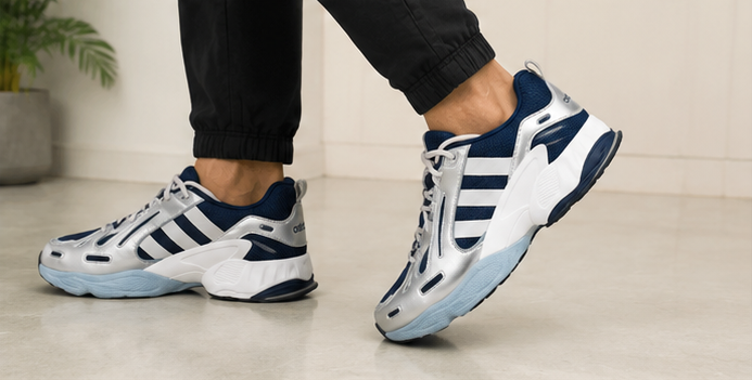 Adidas Navy Silver Shoes - 018 - image 6