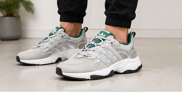 Adidas Grey Green Shoes - 019 - image 5