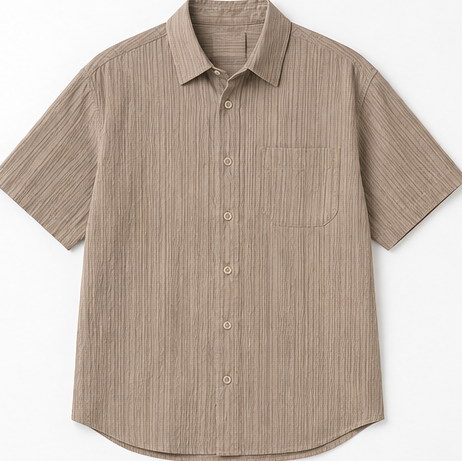 H&M Textured Brown Shirt