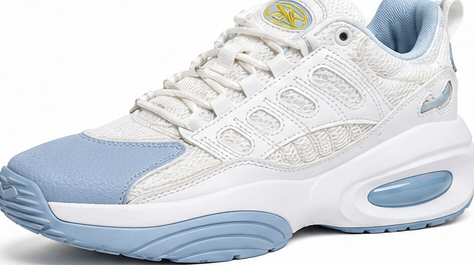 Reebok White and Light Blue Shoes
