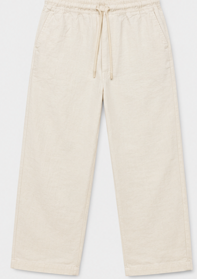 Zara Cream Linen Blend Pants