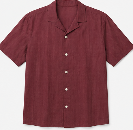 H&M Textured Burgundy Shirt