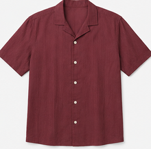 H&M Textured Burgundy Shirt