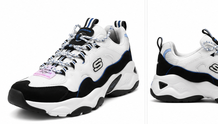 Skechers White and Black Shoes