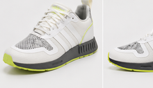 Adidas White and Neon Yellow Shoes