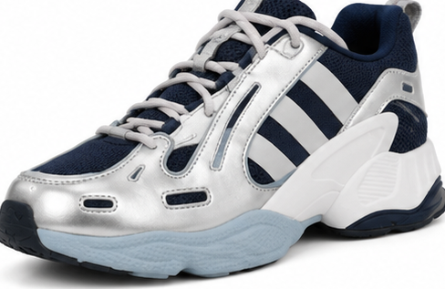 Adidas Silver and Navy Shoes