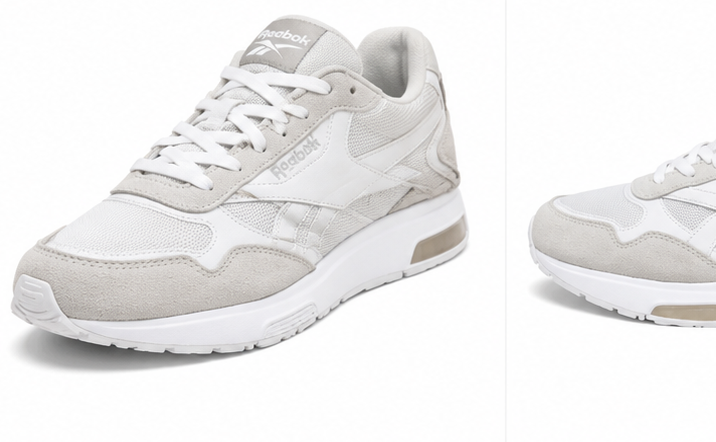 Reebok White and Grey Shoes