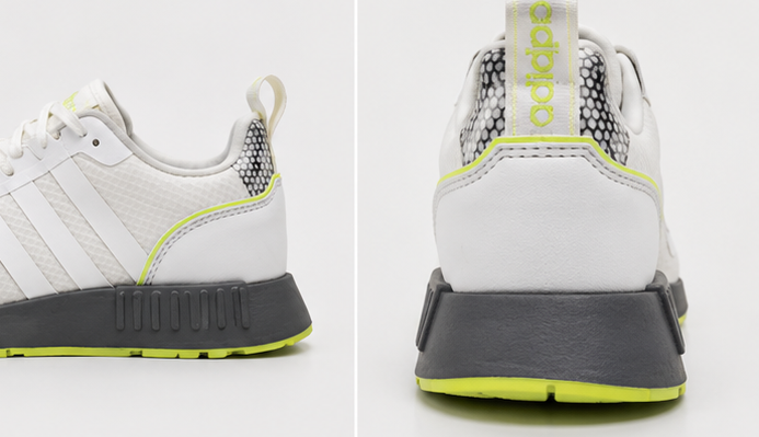 Adidas White and Neon Yellow Shoes
