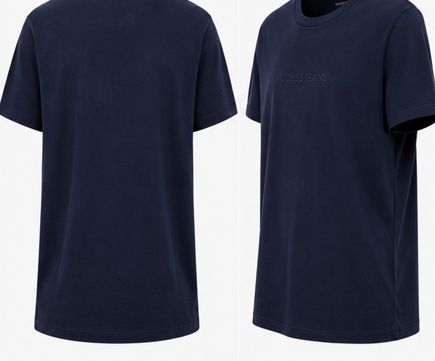GUESS Navy blue Men's T-Shirt – Style 056