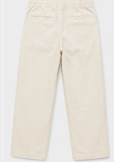 Zara Cream Linen Blend Pants