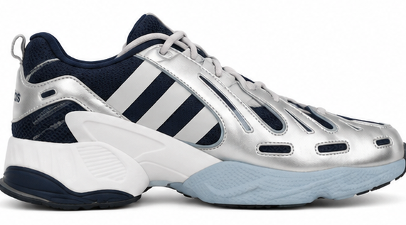 Adidas Silver and Navy Shoes