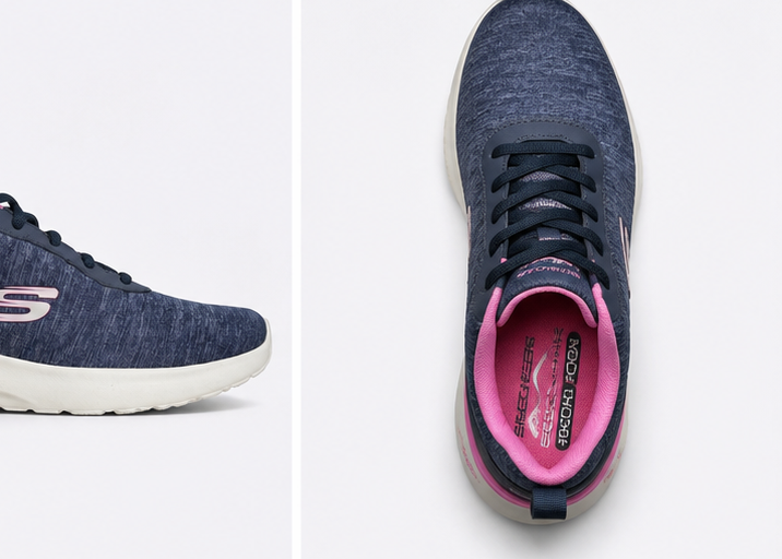 Skechers Navy and Pink Shoes
