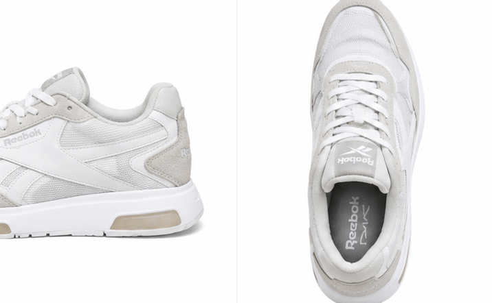 Reebok White and Grey Shoes