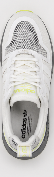 Adidas White and Neon Yellow Shoes
