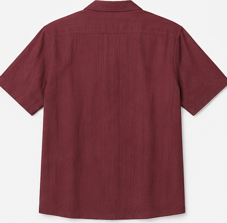 H&M Textured Burgundy Shirt