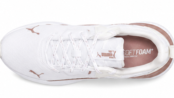 Puma White and Rose Gold Shoes