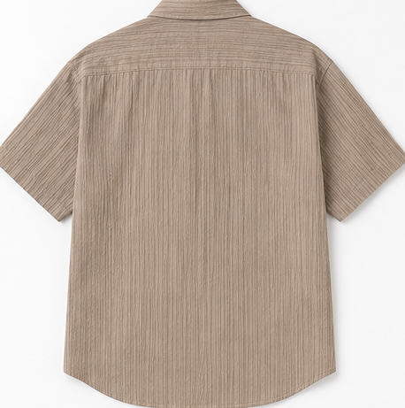 H&M Textured Brown Shirt