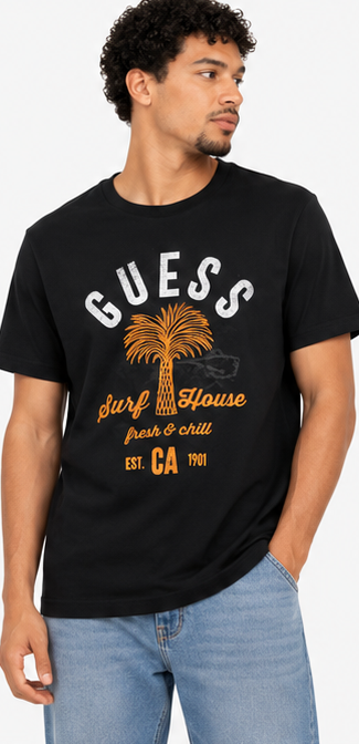 GUESS Navy blue Men's T-Shirt – Style 046