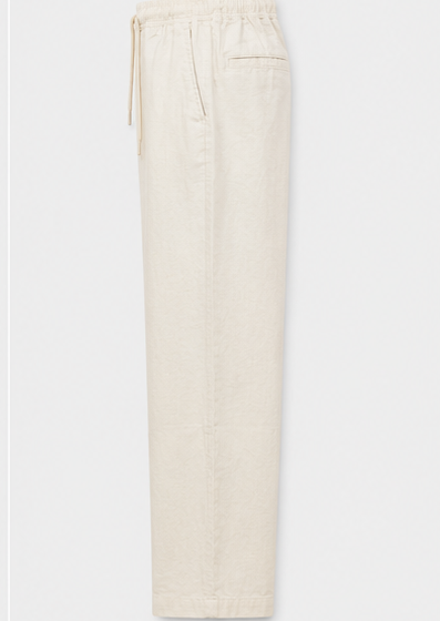 Zara Cream Linen Blend Pants