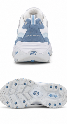 Skechers White and Light Blue Shoes