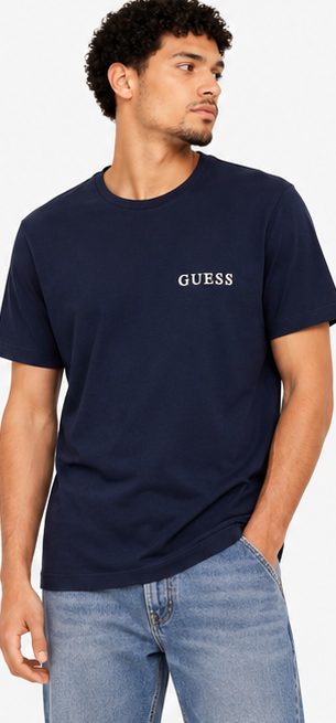 GUESS Navy blue Men's T-Shirt – Style 037