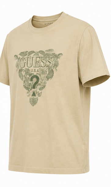 GUESS Beige Men's T-Shirt – Style 045