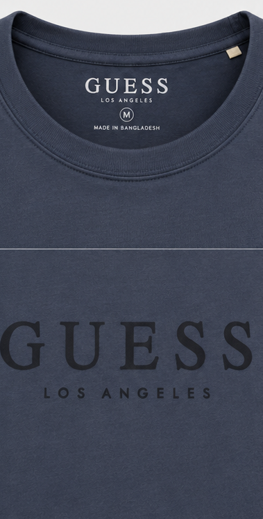 GUESS Navy blue Men's T-Shirt – Style 070