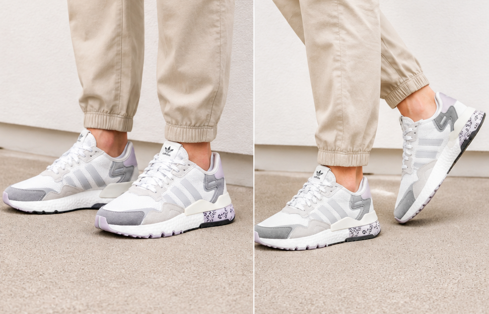 Reebok White and Grey Shoes