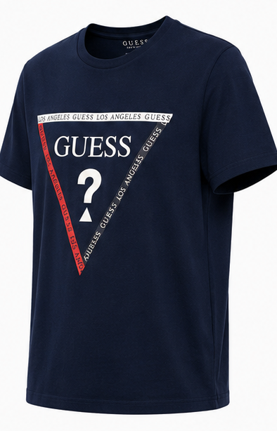 GUESS Navy blue Men's T-Shirt – Style 066