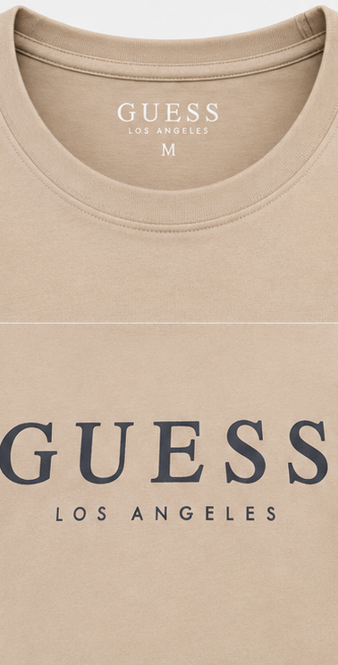 GUESS Beige Men's T-Shirt – Style 063