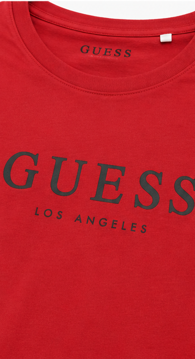 GUESS Red Men's T-Shirt – Style 054