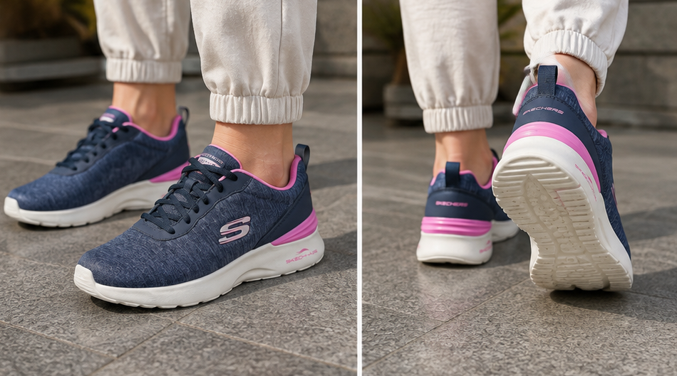 Skechers Navy and Pink Shoes