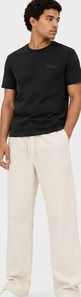 Zara Cream Linen Blend Pants