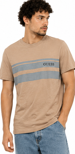 GUESS Brown Men's T-Shirt – Style 028