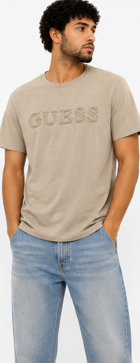 GUESS Biege Men's T-Shirt – Style 060