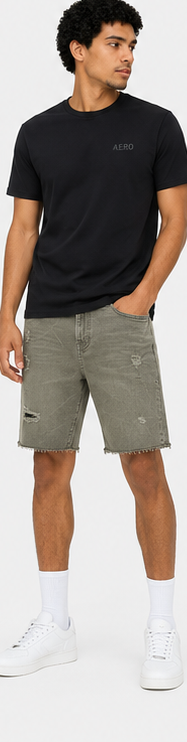 Aero Olive Gray Shorts
