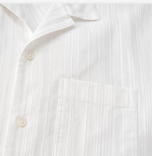 H&M Textured White Shirt