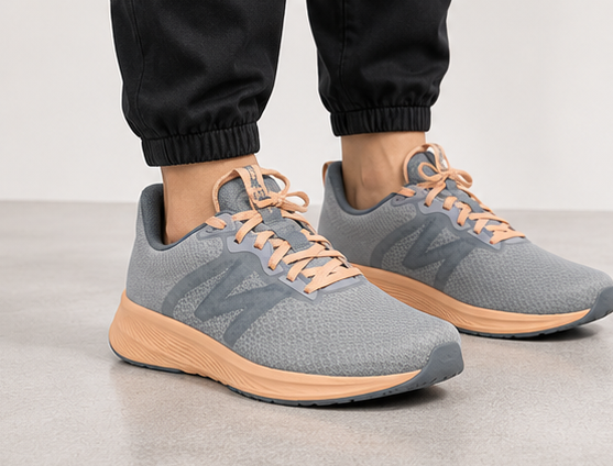 New Balance Grey and Peach Shoes