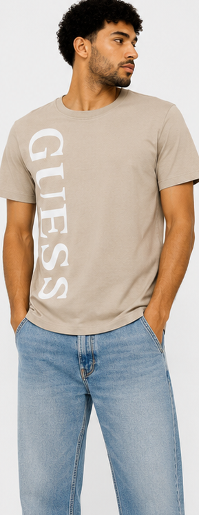 GUESS Beige Men's T-Shirt – Style 064