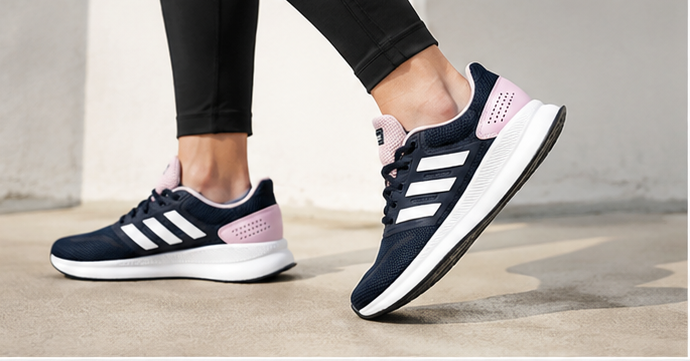 Adidas Navy and Pink Shoes