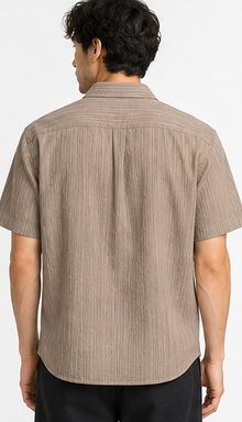 H&M Textured Brown Shirt
