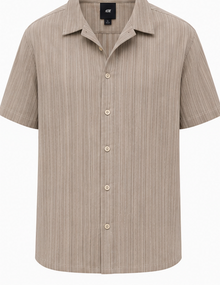 Beige Striped Resort Shirt - product detail