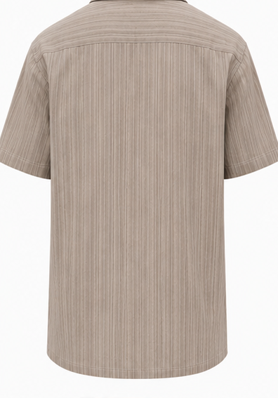 Beige Striped Resort Shirt - product detail