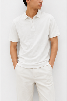 H&M White Classic Polo Shirt - model view