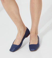 Flat Navy Boots
