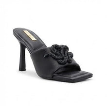 Heeled Black Mules