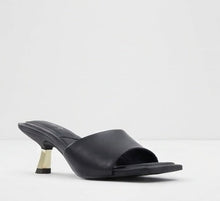 Heeled Black Mules
