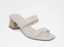 Heeled Glossy White Mules