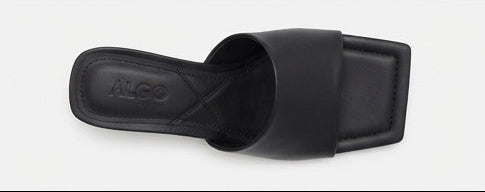 Heeled Black Mules
