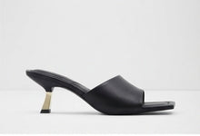Heeled Black Mules